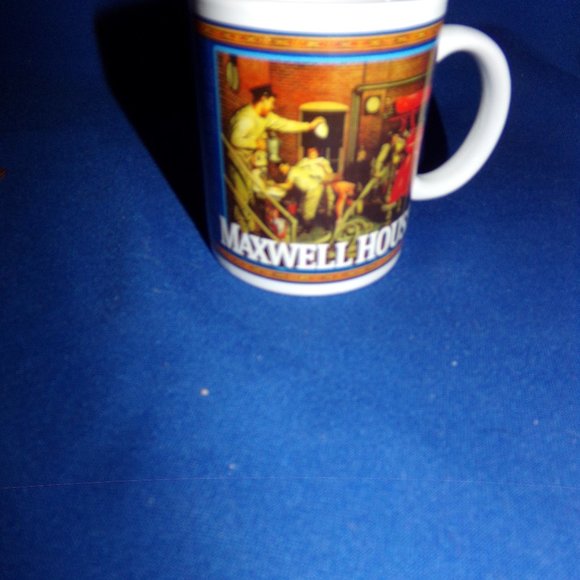 Vintage Kraft Foods Maxwell House Norman Rockwell Porcelain Coffee Cup Mug - Picture 1 of 6